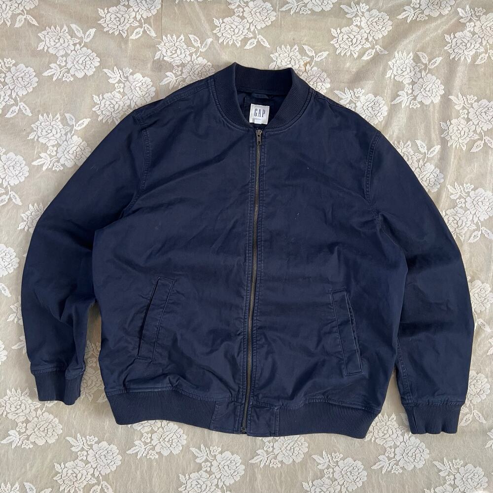 GAP Navy Cotton Bomber Jacket Size L